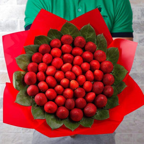 Strawberry-mazing fruit bouquet by Black Tulip Flowers