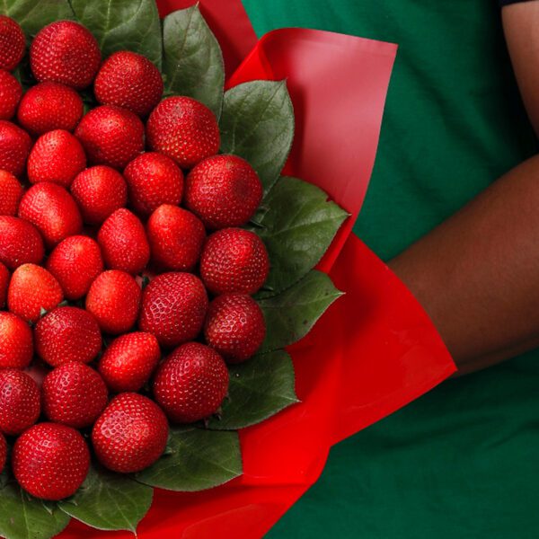 Strawberry-mazing fruit bouquet by Black Tulip Flowers