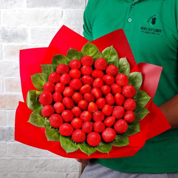 Strawberry-mazing fruit bouquet by Black Tulip Flowers