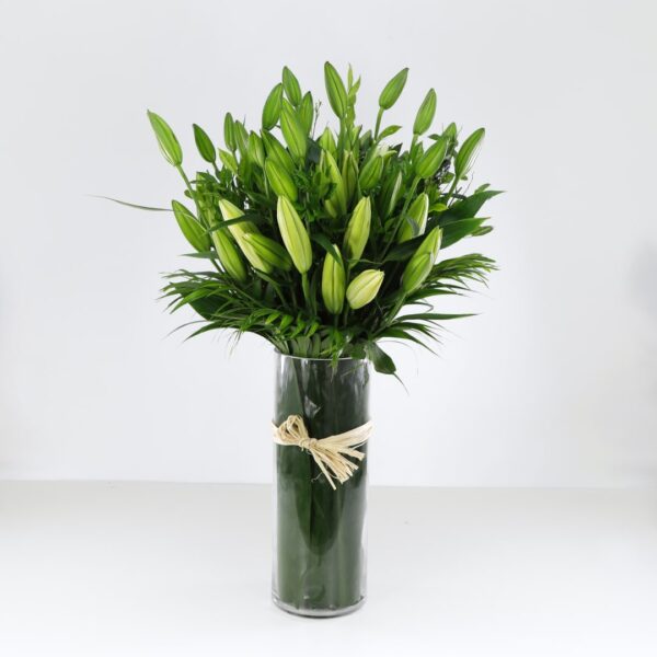 A Tall Vase with Lilies