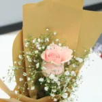 single pink roses wrapped1