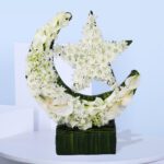 1half moon arrangement white