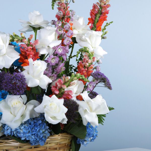 mixed flowers basket