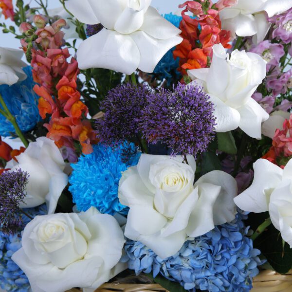 mixed flowers basket