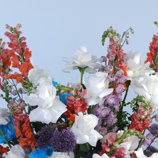 mixed flowers basket